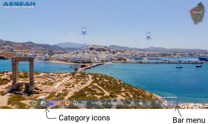 virtual tours aegean how to use